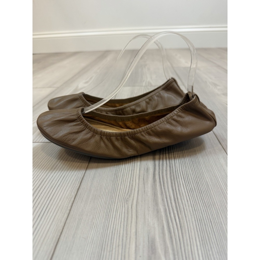 NEW The Storehouse Flats Womens 9 Foldable Leather Ballet Shoes Classic Brown